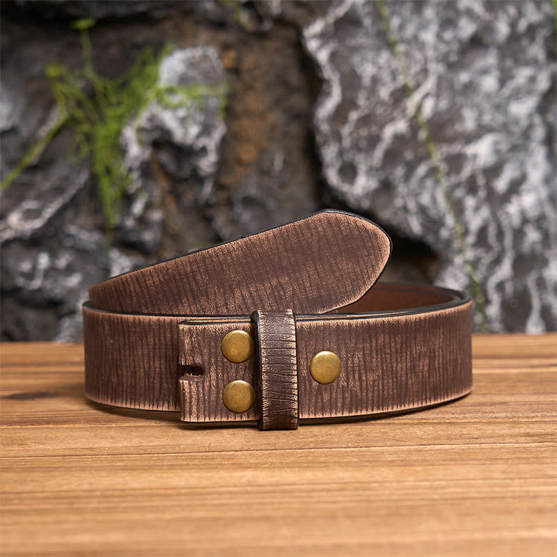 Western Luck Horseshoe-Shaped DIY Buckle Leather Belt
