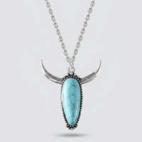 Blue Horn Necklace